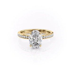 The Marilyn Set With A 2 Carat Oval Moissanite