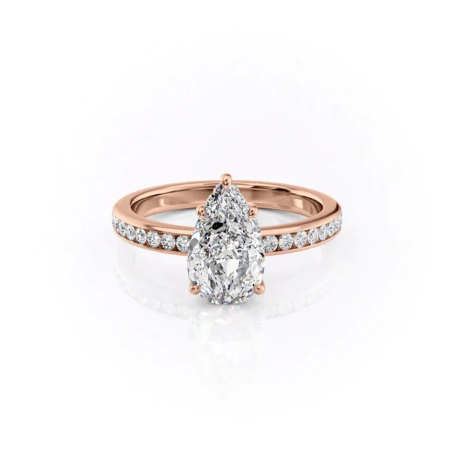 The Marilyn Set With A 4.5 Carat Pear Moissanite