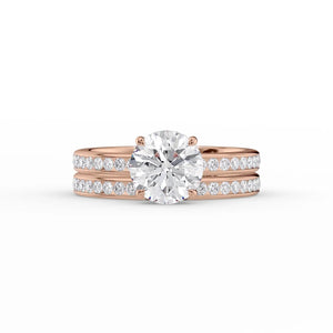 The Marilyn Set With A 5 Carat Round Moissanite