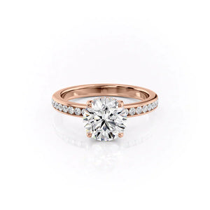 The Marilyn Set With A 4 Carat Round Moissanite