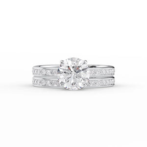 The Marilyn Set With A 2 Carat Round Moissanite