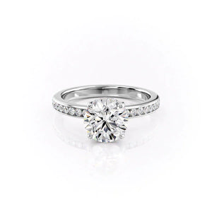 The Marilyn Set With A 4 Carat Round Moissanite