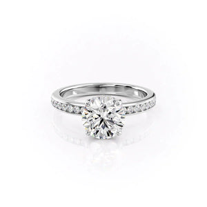 The Marilyn Set With A Round Moissanite
