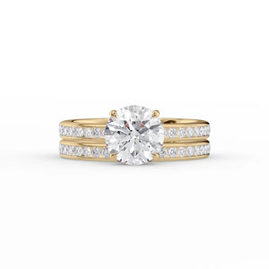 The Marilyn Set With A 2.5 Carat Round Moissanite