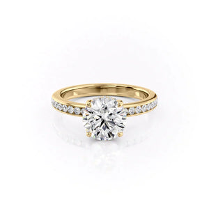 The Marilyn Set With A 2.5 Carat Round Moissanite