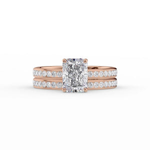 The Marilyn Set With A 5 Carat Radiant Moissanite