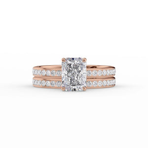 The Marilyn Set With A 2 Carat Radiant Lab Diamond
