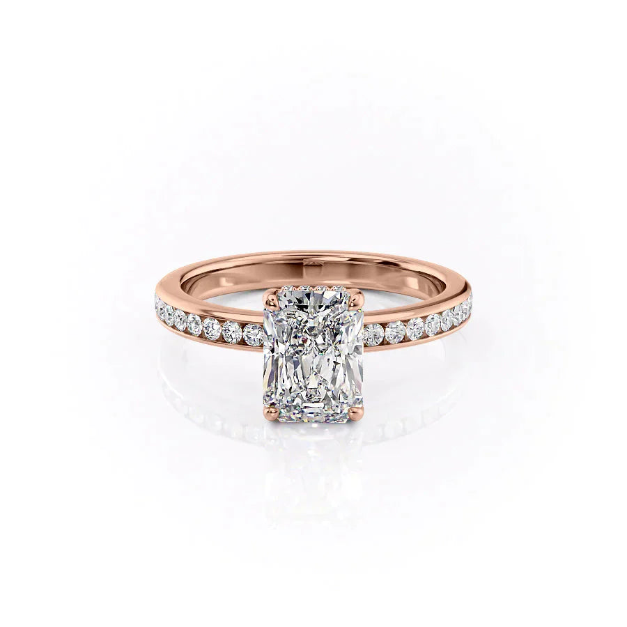 The Marilyn Set With A 3 Carat Radiant Lab Diamond
