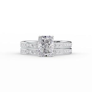The Marilyn Set With A 3 Carat Radiant Lab Diamond
