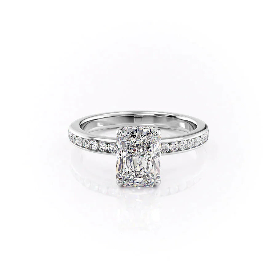 The Marilyn Set With A 3 Carat Radiant Lab Diamond