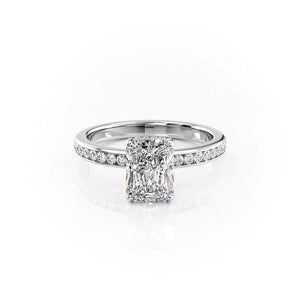 The Marilyn Set With A 3 Carat Radiant Lab Diamond