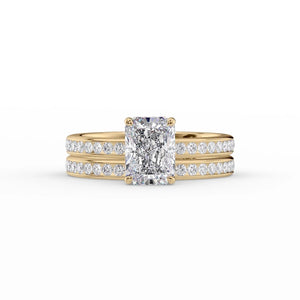 The Marilyn Set With A 2 Carat Radiant Lab Diamond