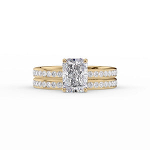 The Marilyn Set With A 1.5 Carat Radiant Lab Diamond