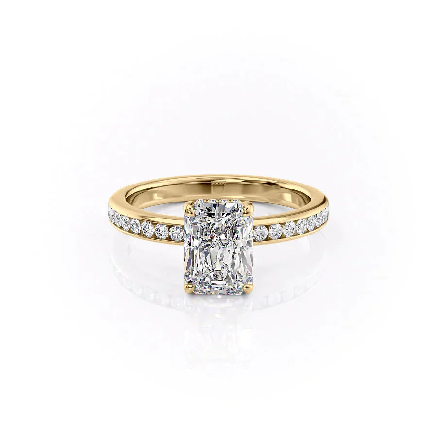 The Marilyn Set With A 4.5 Carat Radiant Moissanite