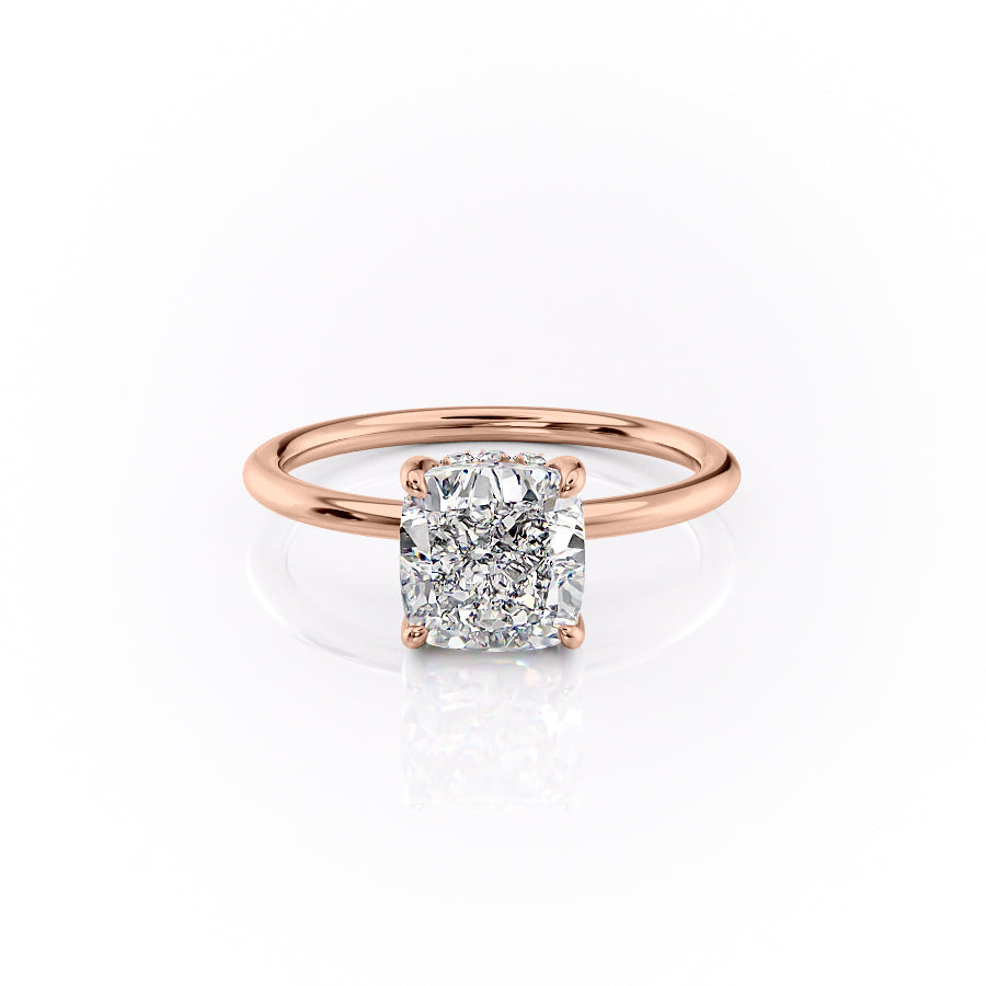 The Sandra Set With A 1.5 Carat Cushion Moissanite