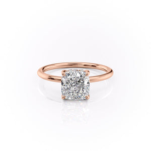 The Sandra Set With A 3.5 Carat Cushion Moissanite