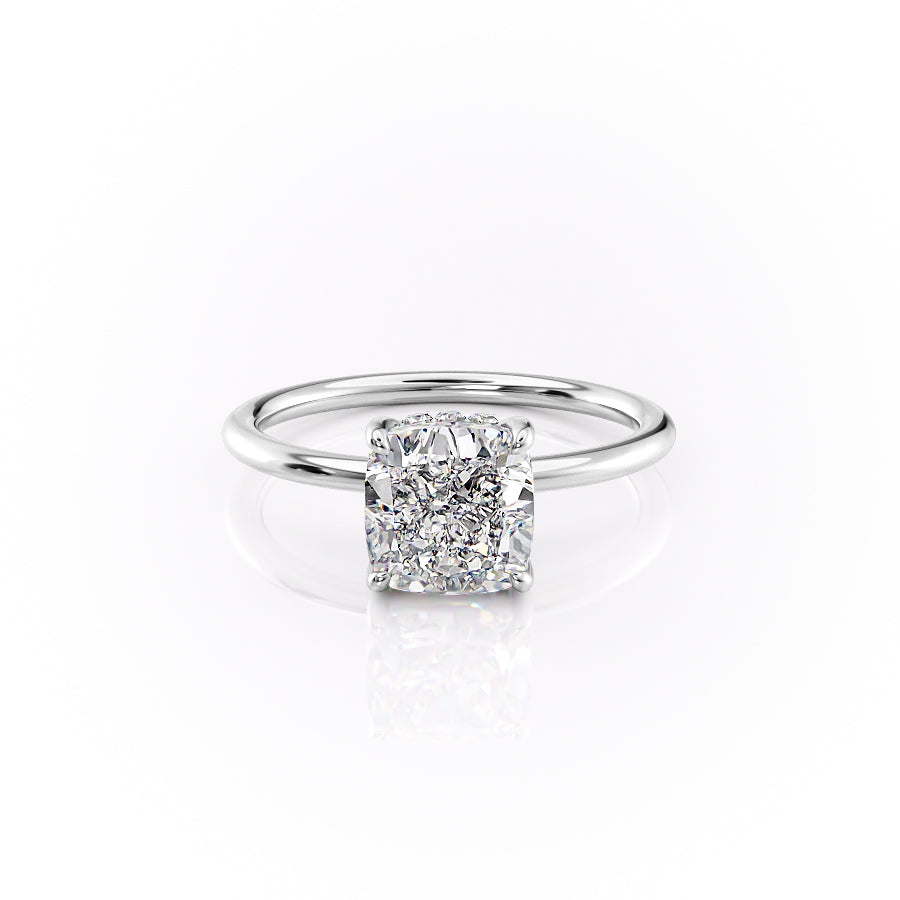The Sandra Set With A 3.5 Carat Cushion Moissanite