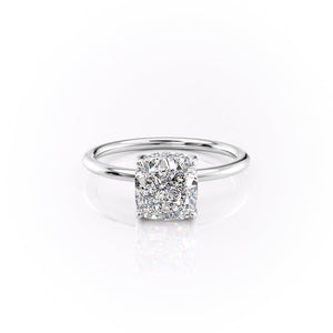 The Sandra Set With A 2.5 Carat Cushion Moissanite