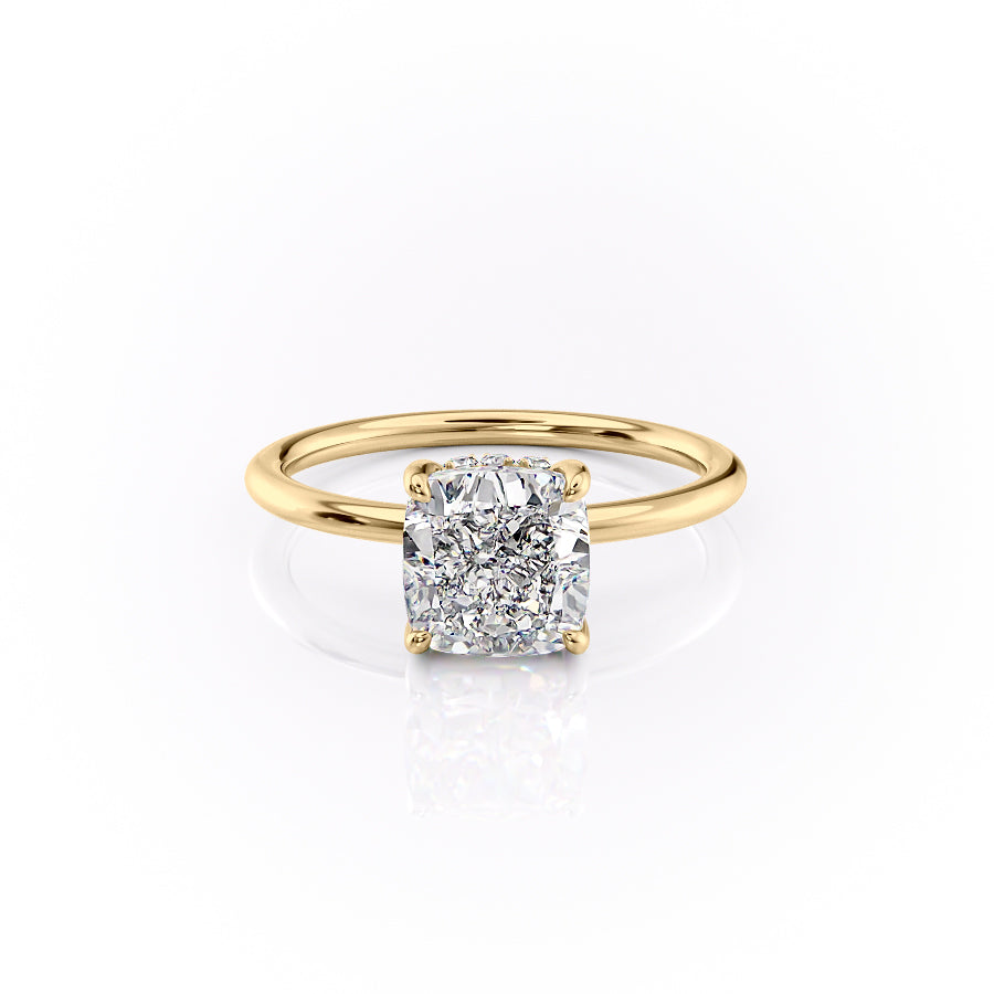 The Sandra Set With A 3 Carat Cushion Lab Diamond