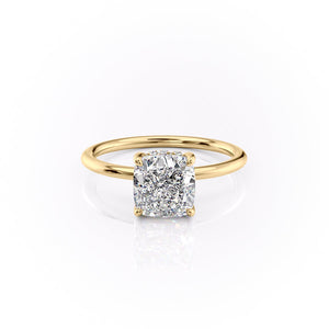 The Sandra Set With A 2.5 Carat Cushion Moissanite