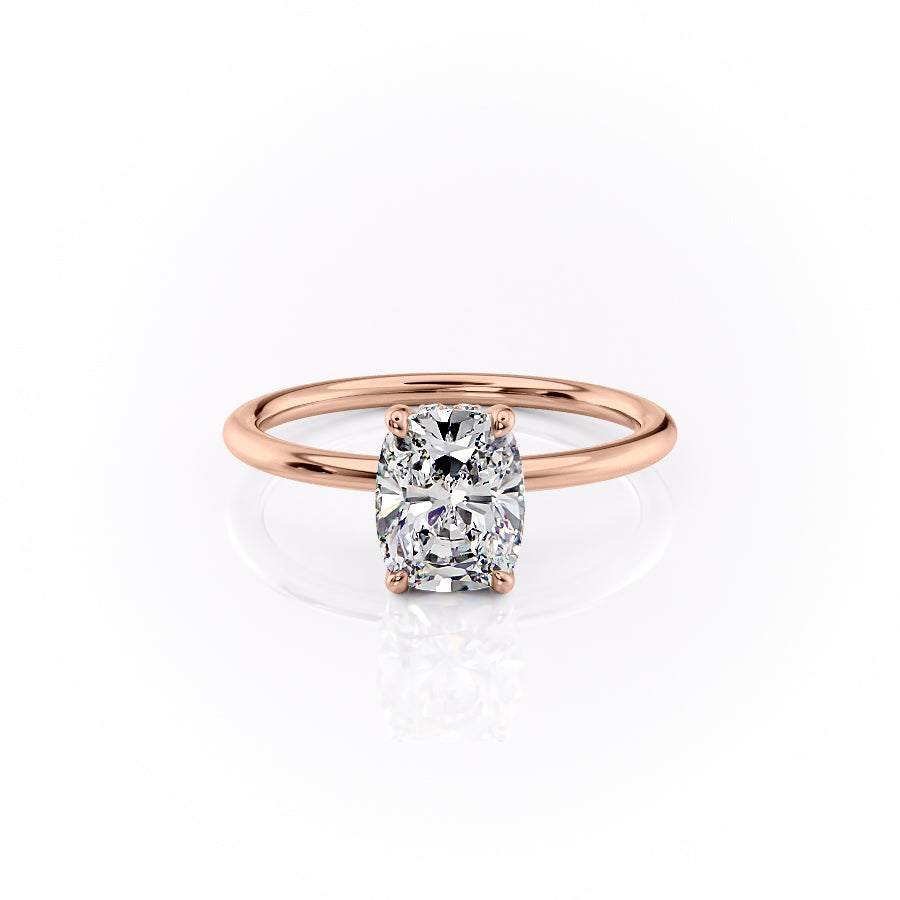 The Sandra Set With A 3 Carat Elongated Cushion Lab Diamond