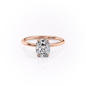 The Sandra Set With A 3 Carat Elongated Cushion Lab Diamond