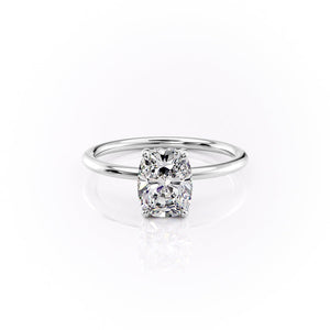 The Sandra Set With A 1 Carat Elongated Cushion Lab Diamond