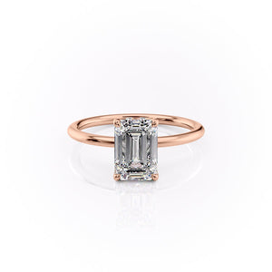 The Sandra Set With A 4.5 Carat Emerald Moissanite