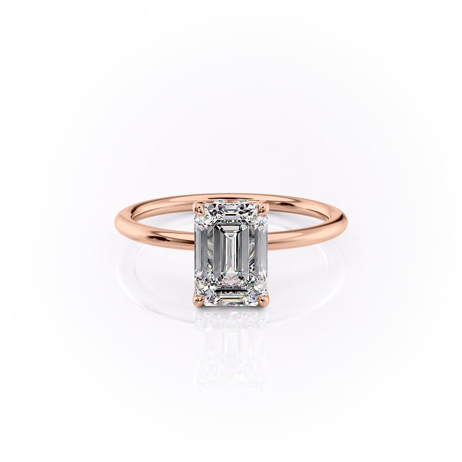 The Sandra Set With A 3 Carat Emerald Lab Diamond