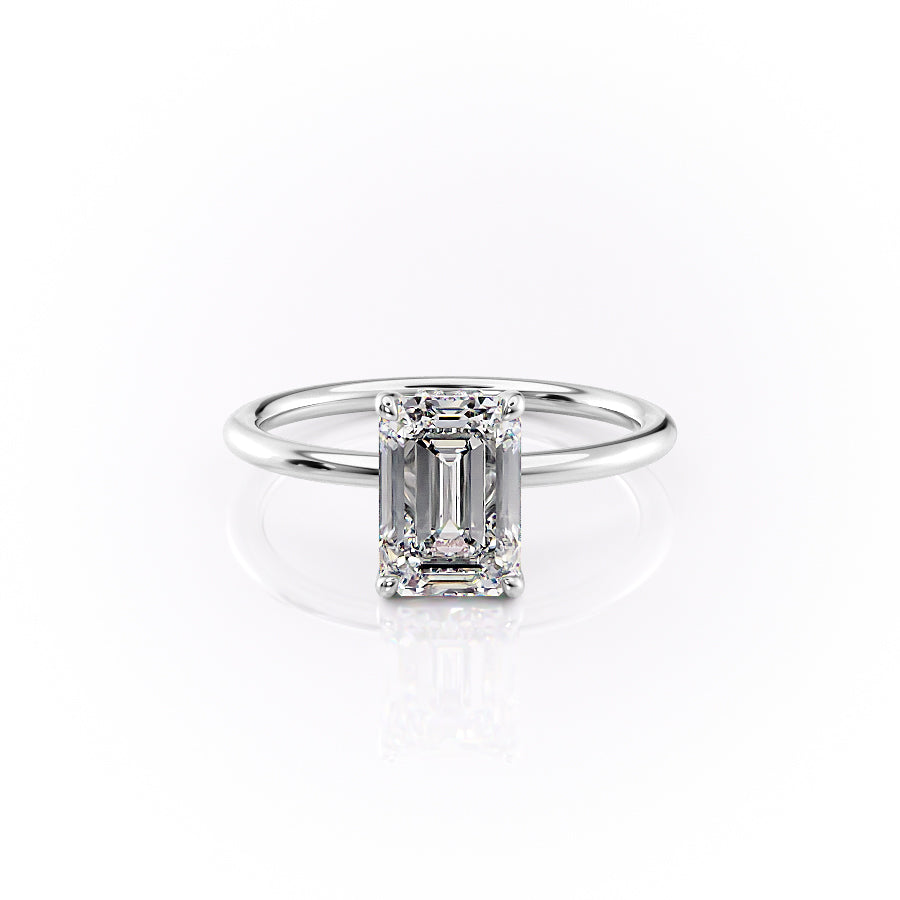 The Sandra Set With A 2.5 Carat Emerald Lab Diamond