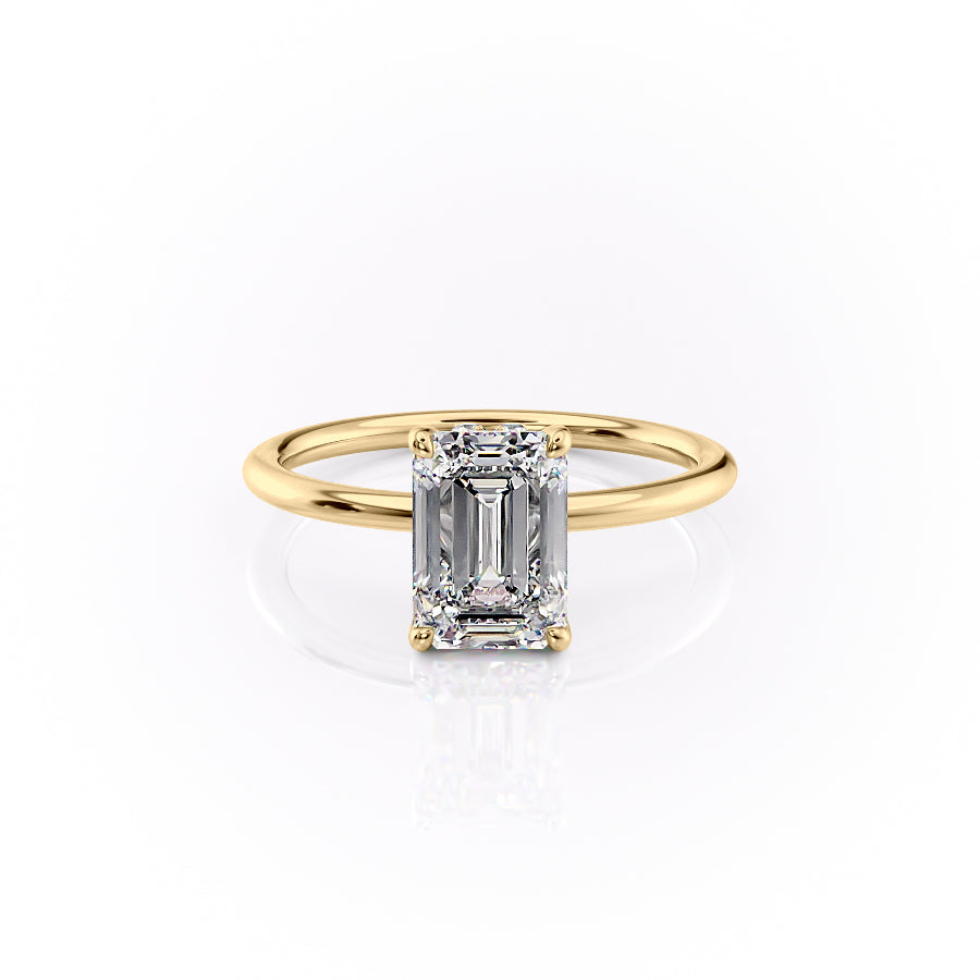 The Sandra Set With A 2.5 Carat Emerald Lab Diamond