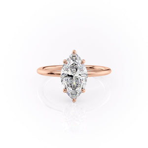 The Sandra Set With A 2 Carat Marquise Lab Diamond