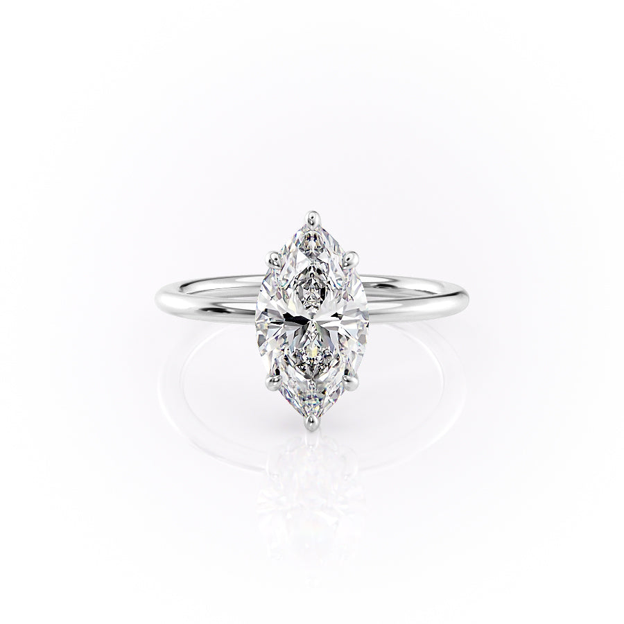 The Sandra Set With A 4.5 Carat Marquise Moissanite