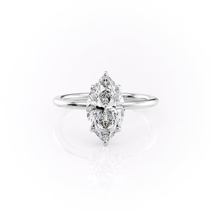 The Sandra Set With A 1.5 Carat Marquise Lab Diamond