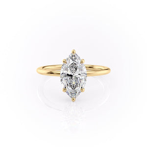 The Sandra Set With A 3 Carat Marquise Lab Diamond