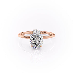 The Sandra Set With A 2.5 Carat Oval Moissanite