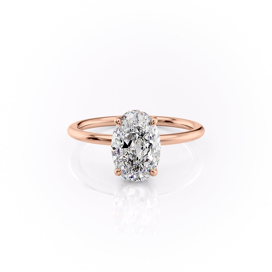 The Sandra Set With A 2.5 Carat Oval Lab Diamond