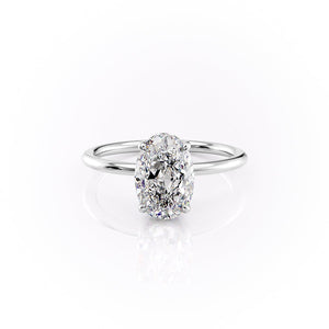 The Sandra Set With A 4.5 Carat Oval Moissanite