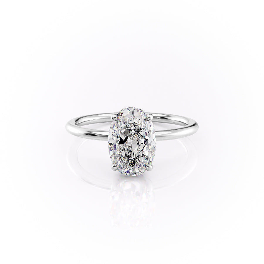 The Sandra Set With A 1.5 Carat Oval Lab Diamond