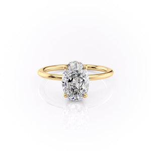 The Sandra Set With A 1.5 Carat Oval Lab Diamond
