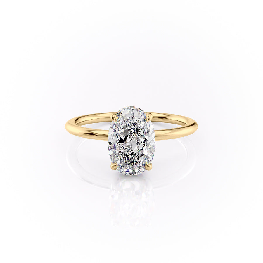 The Sandra Set With A 1.5 Carat Oval Lab Diamond