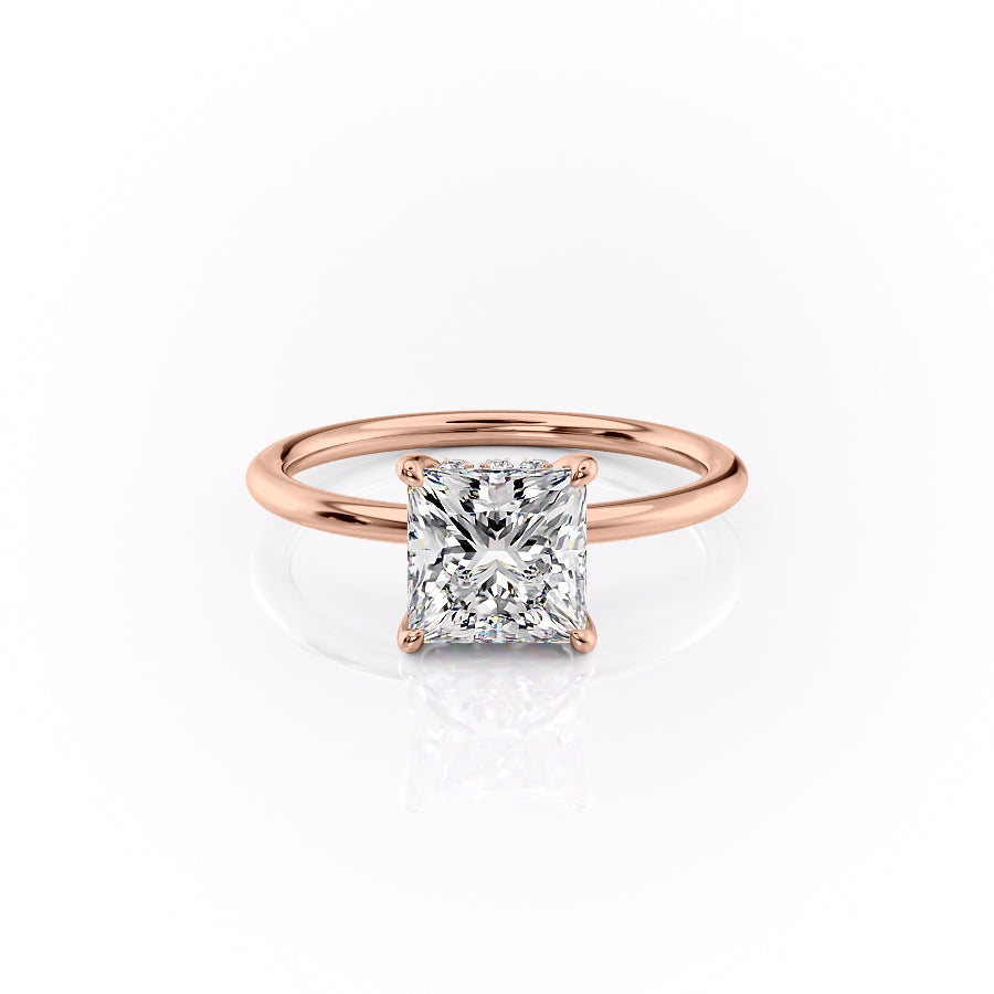 The Sandra Set With A 2.5 Carat Princess Moissanite