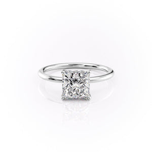 The Sandra Set With A 3.5 Carat Princess Moissanite