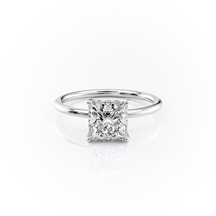 The Sandra Set With A 1.5 Carat Princess Moissanite