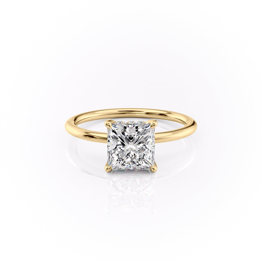The Sandra Set With A 2.5 Carat Princess Moissanite