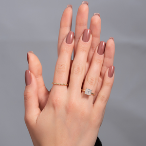The Sandra Set With A 2 Carat Princess Lab Diamond