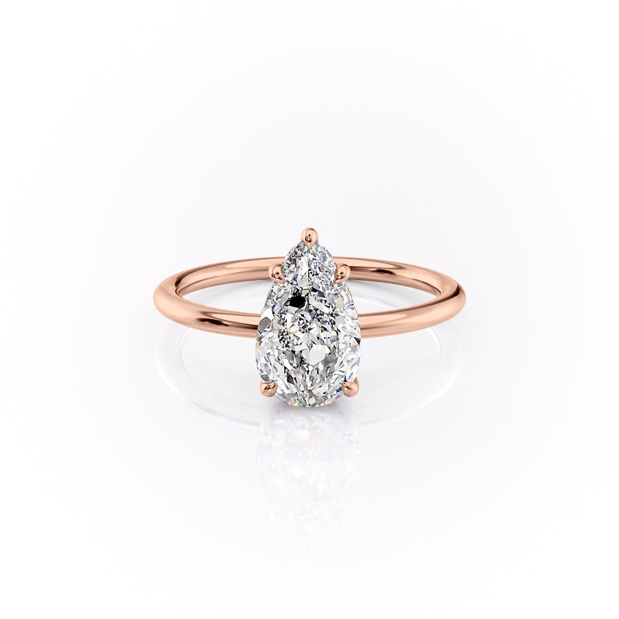 The Sandra Set With A 1.5 Carat Pear Moissanite