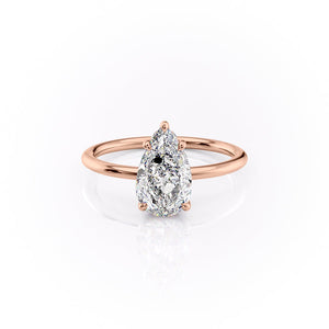 The Sandra Set With A 4.5 Carat Pear Moissanite