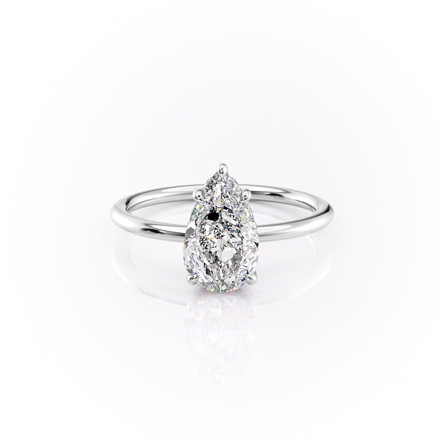 The Sandra Set With A 2.5 Carat Pear Moissanite