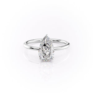 The Sandra Set With A 3 Carat Pear Lab Diamond